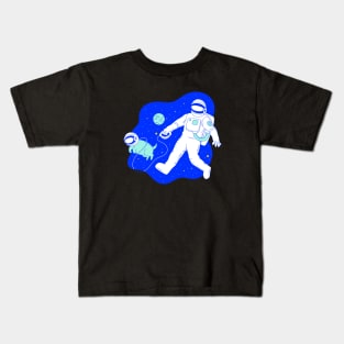 Astronaut And Space Dog Kids T-Shirt